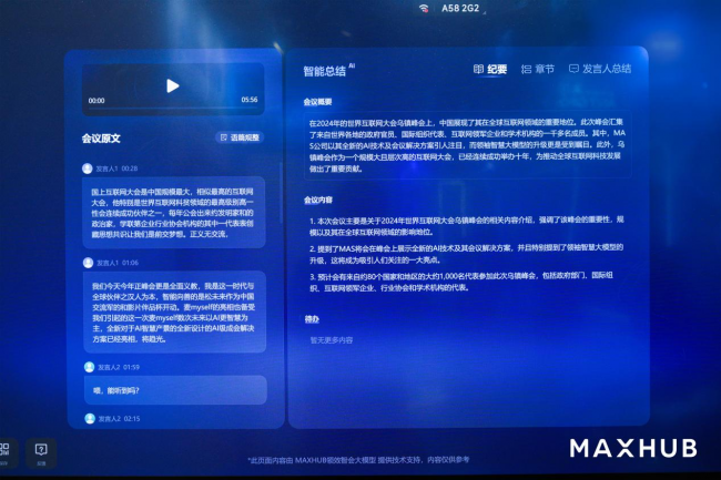 星空体育智能科技：MAXHUB亮相2024乌镇峰会AI「智会」引发关注(图3)