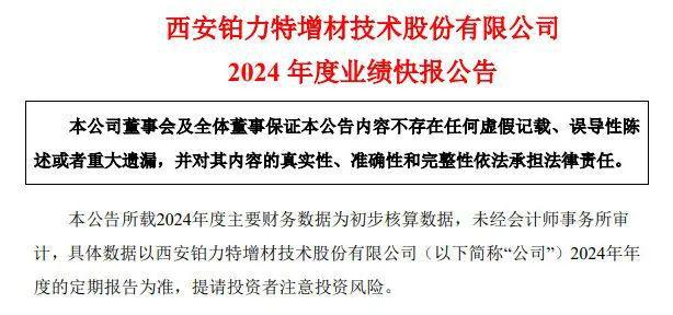 铂力特业绩快报：2024年度营收125亿元归母净利润7507万元3D打印民用市场开始发力(图1)